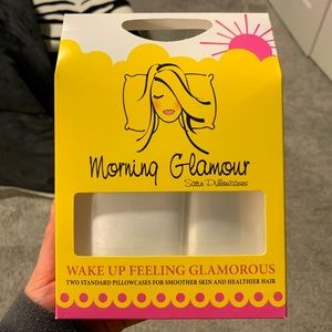 2 ivory satin pillowcases